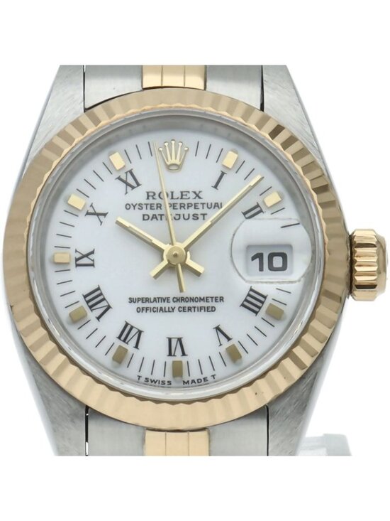 Rolex Datejust Watch Box 18k Yellow Gold SS White Polished main image 7